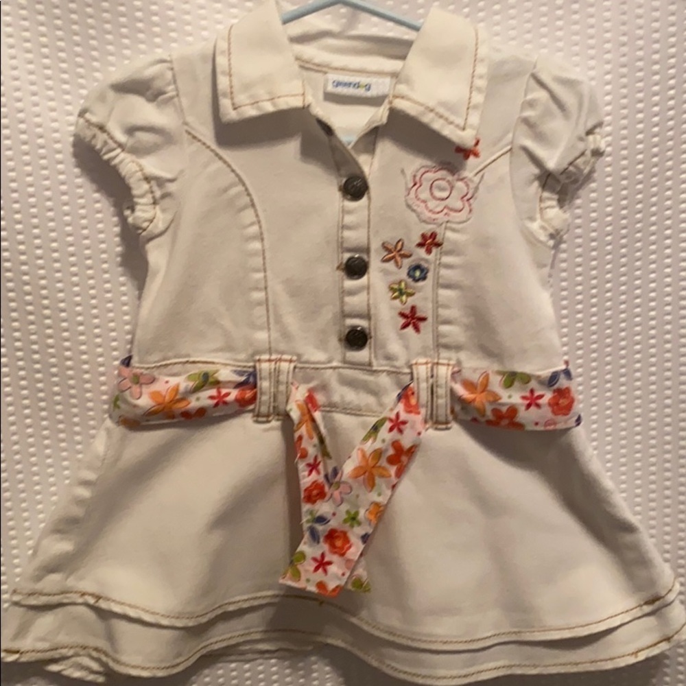 - GreenDog Demin Dress White Size 12m